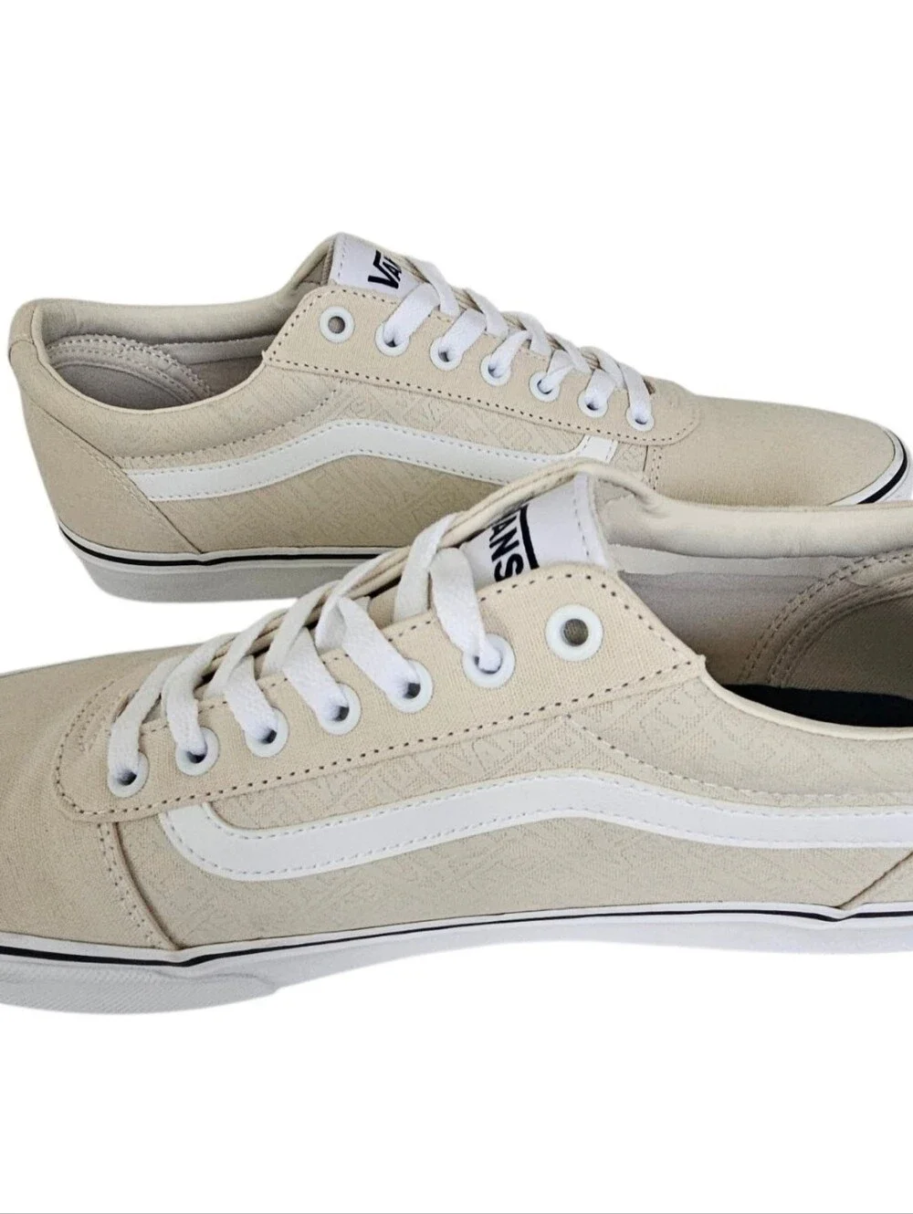 Vans Ward OTW Logo New Men’s Turtledove/White Canvas Sneakers Size Men 12